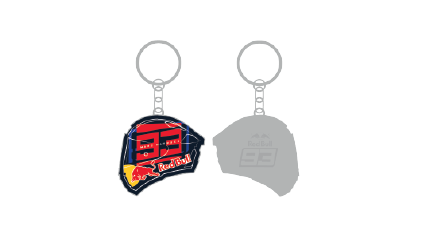 HELMET KEYRING RED BULL MM93