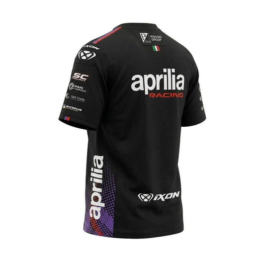APRILIA TEE-SHIRT 26 BLACK/PURPLE/NEON RED