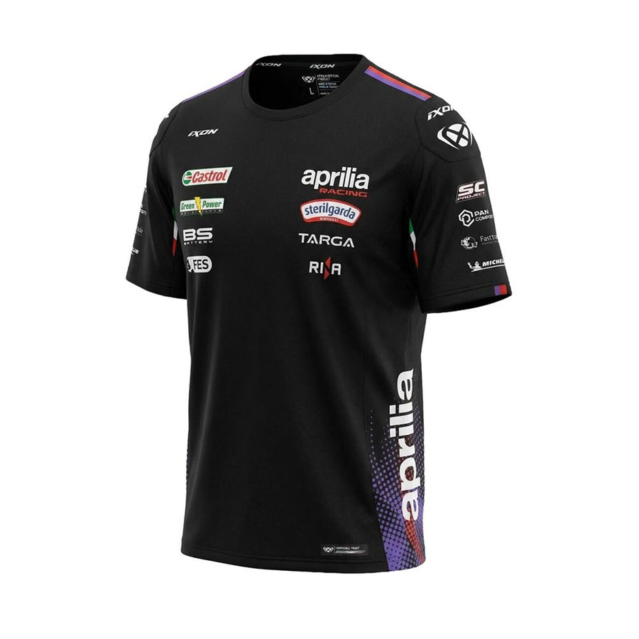 APRILIA TEE-SHIRT 26 BLACK/PURPLE/NEON RED