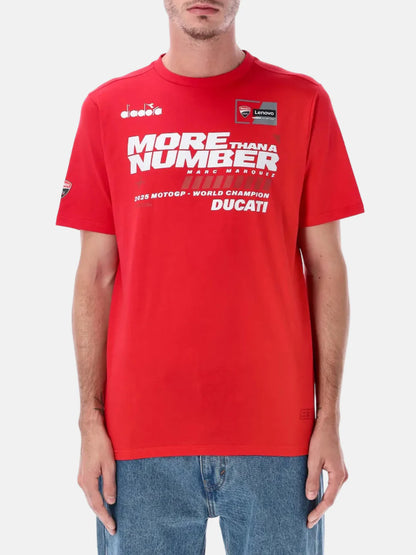DUCATI TEAMWEAR T-shirt LIMITED EDITION - "MORE THAN A NUMBER" - Marc Marquez World Champion 2025 – image 1
