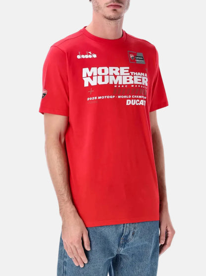 DUCATI TEAMWEAR T-shirt LIMITED EDITION - "MORE THAN A NUMBER" - Marc Marquez World Champion 2025 – image 3