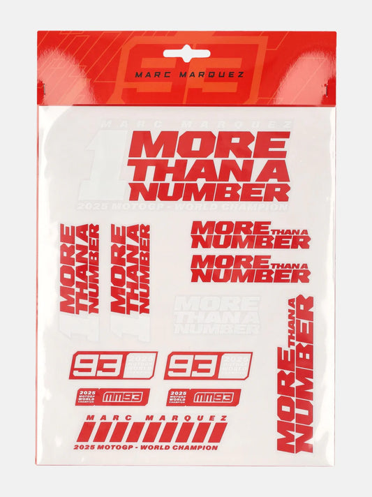 MARC MARQUEZ Stickers "MORE THAN A NUMBER" - Marc Marquez MotoGP World Champion 2025