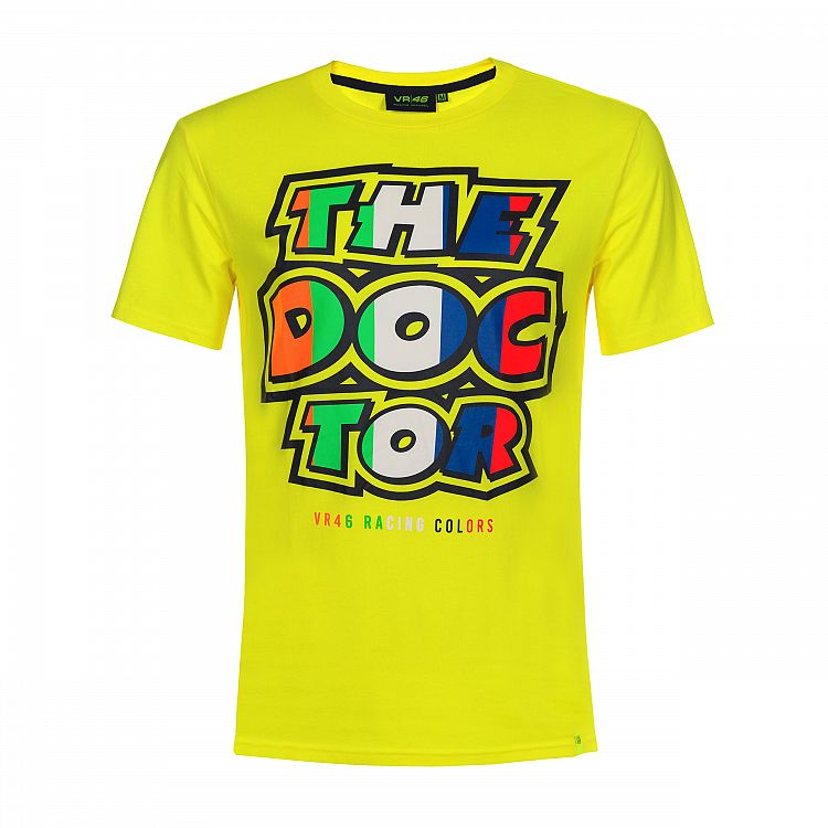 Valentino Rossi Mens The Doctor Tshirt Yellow